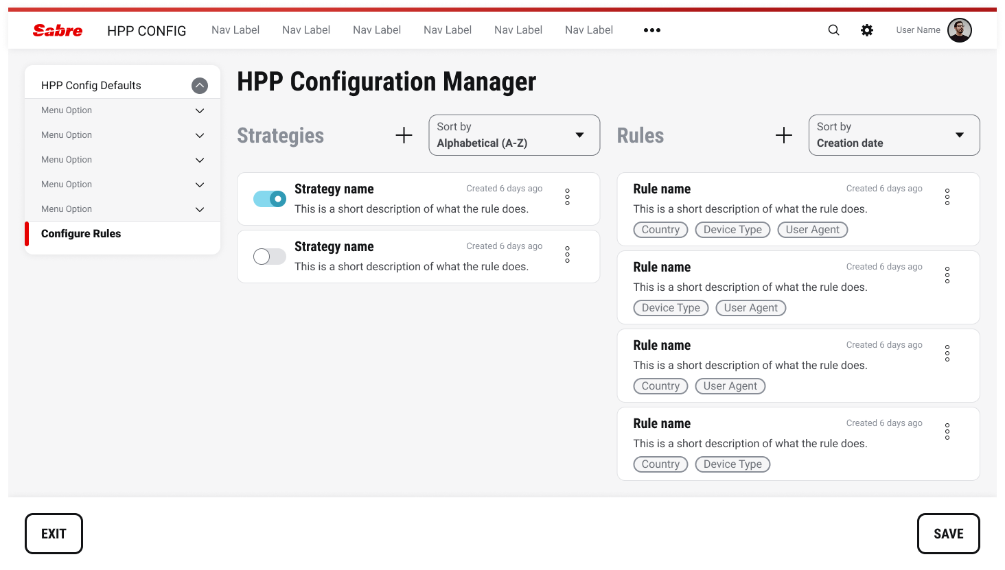Final — Rules editor showing Target Conditions with AND/OR logic across cart total, form of payment, and payment provider, plus an Action panel controlling the FOP display stack